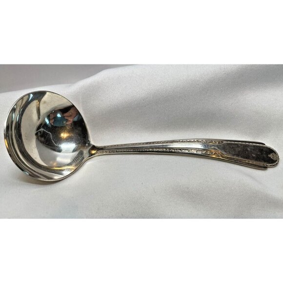 Vintage CVR1 by Cavalier Silverplate Gravy Ladle Spoon 6 1/4 Inch Long - Picture 1 of 8